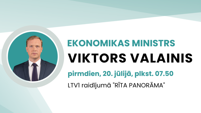 Ekonomikas ministrs Viktors Valainis piedalās raidījumā