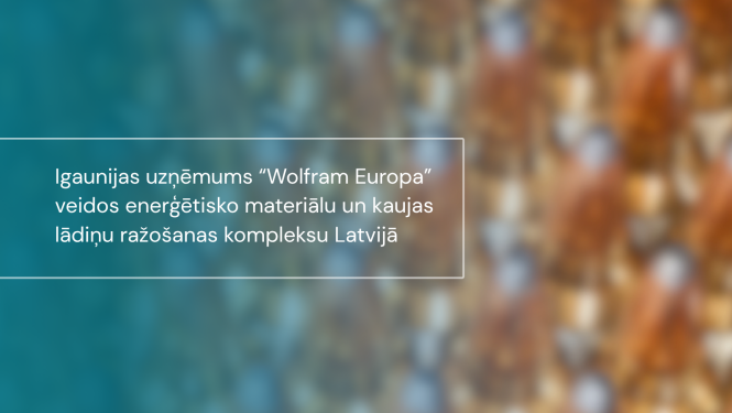 Wolfram ražotnes attīstība Jēkabpils novadā