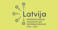 Baneris par Latvijas kandidatūru ANO Drošības padomē (2026–2027)