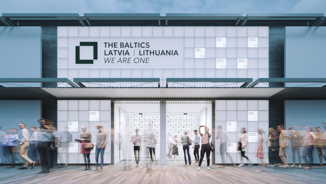 Baltijas valstu EXPO paviljona fasādes attēls