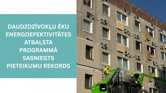 Daudzdzīvokļu ēka un informācija par atbalsta programmā piedzīvoto pieteikumu rekordu