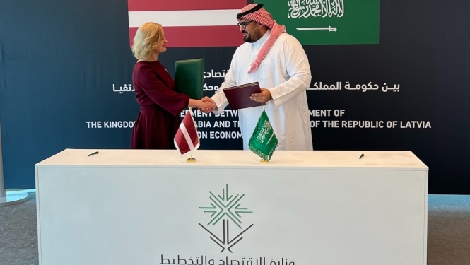 Latvijas un Saūda Arābijas sadarbības līguma parakstīšana