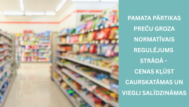 Pārtikas preces veikalu plauktos