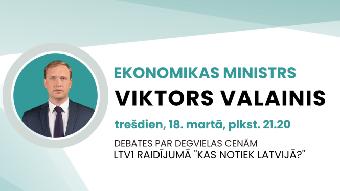 Ekonomikas ministrs piedalās raidījumā