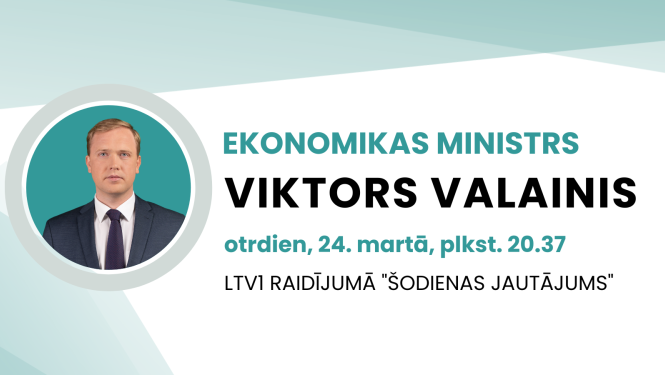 Ekonomikas ministrs piedalās raidījumā