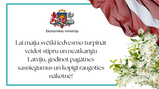 EM apsveikums maija svētkos