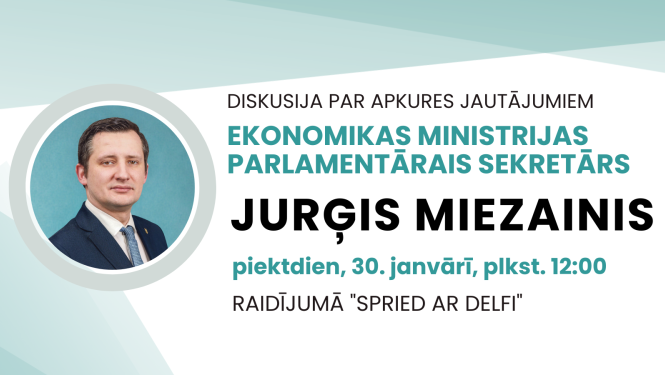 EM parlamentārais sekretārs piedalīsies raidījumā "Spried ar Delfi"