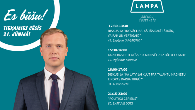 Viktora Valaiņa dalība sarunu festivālā Lampa, programma
