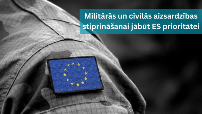 ES karavīra plecs ar ES logo 