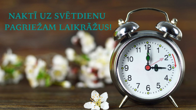 Pulkstenis un aicinājums 30.martā to pārgriezt