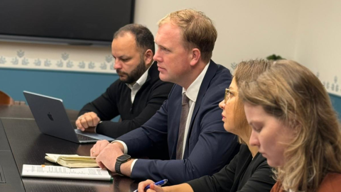 Ekonomikas ministrs tikšanās laikā