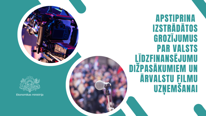 izstrādāto grozījumu vizuālis - filmu industrija un dižpasākumi