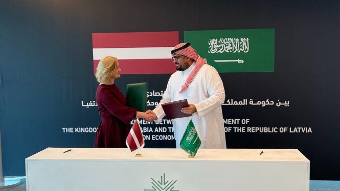 Latvijas un Saūda Arābijas sadarbības līguma parakstīšana