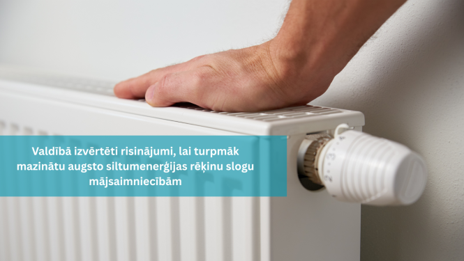 Informācija par valdībā skatīto ziņojumu un attēls ar radiatoru