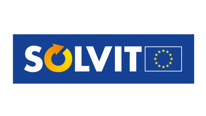 SOLVIT centra logo ar Eiropas Savienības karogu