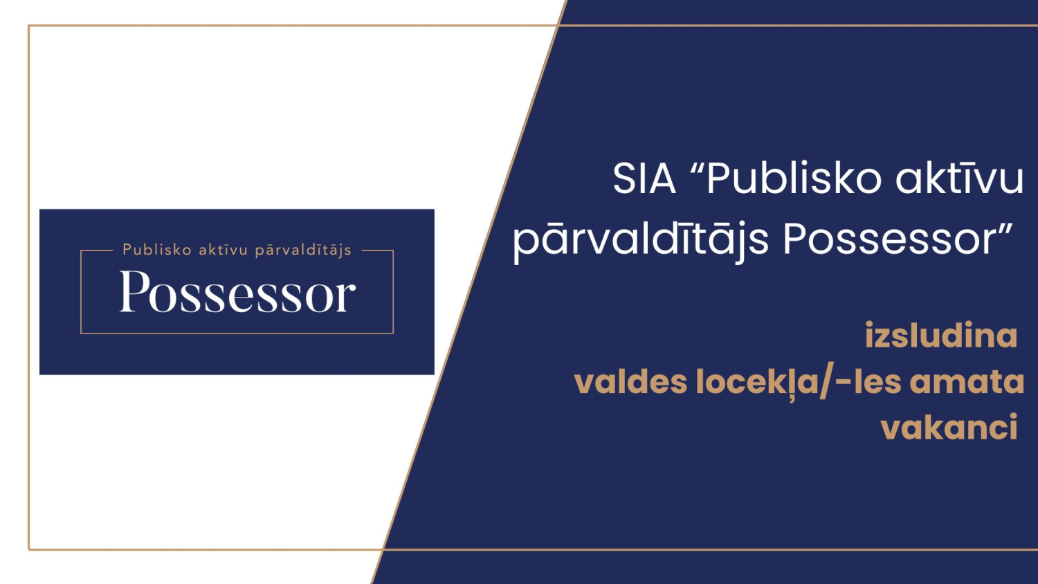 Vizuālis ar vakances aprakstu