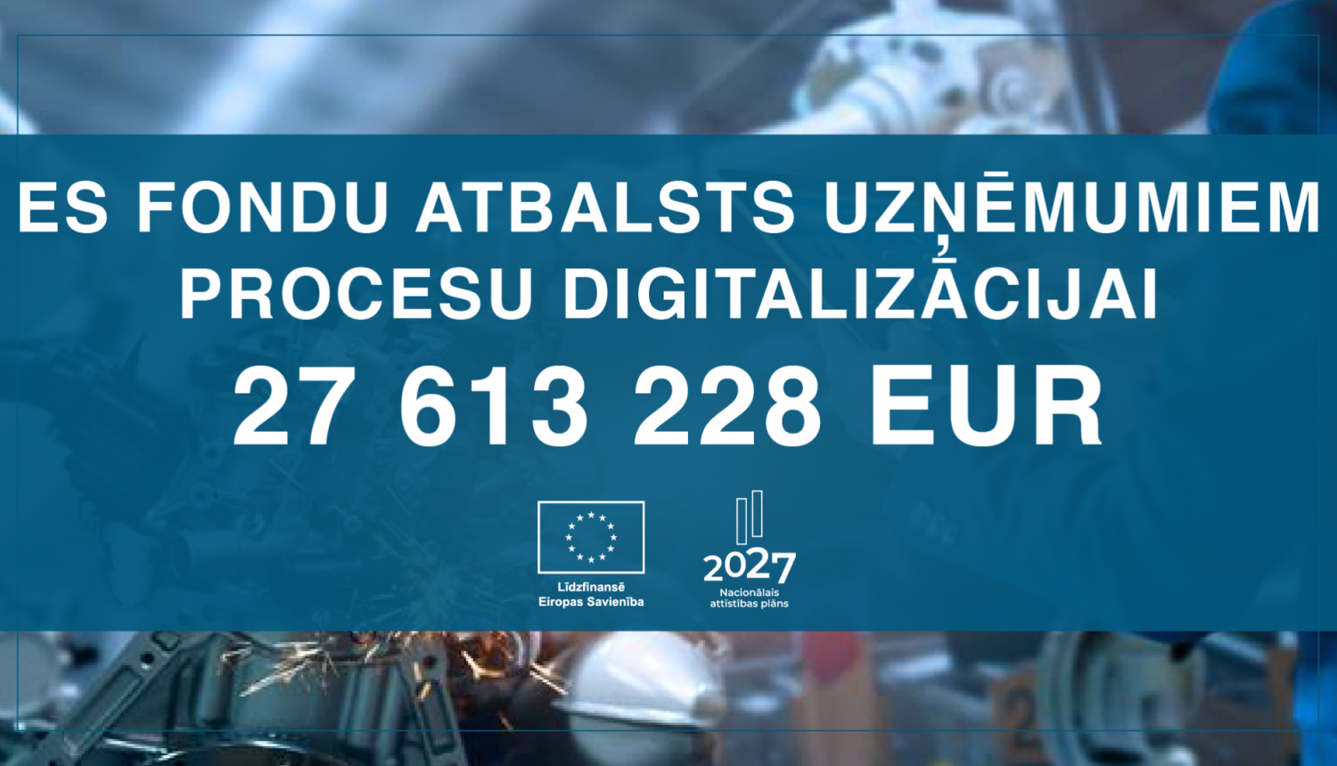 ES fondu atbalsts uzņēmējiem procesu digitalizācijai 27 milj eur