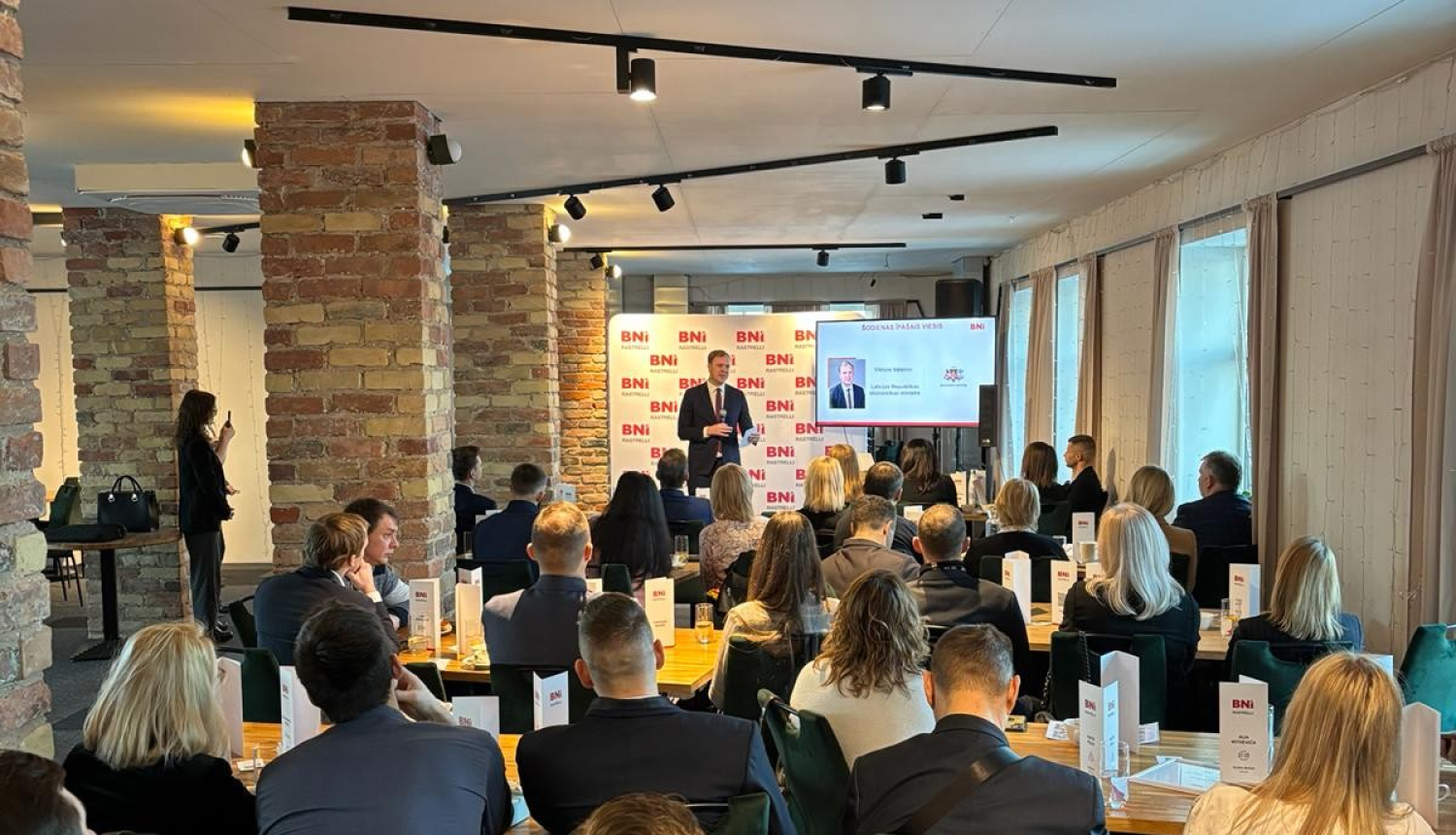 Ministra tikšanās ar BNI Rastrelli Jelgavas uzņēmējiem