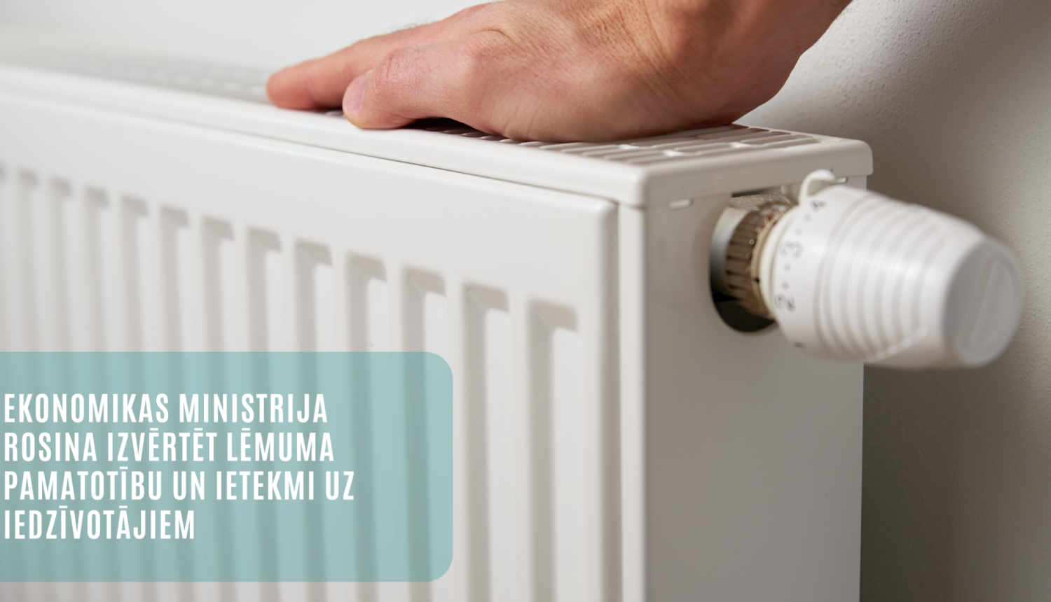 radiators un vīrieša roka