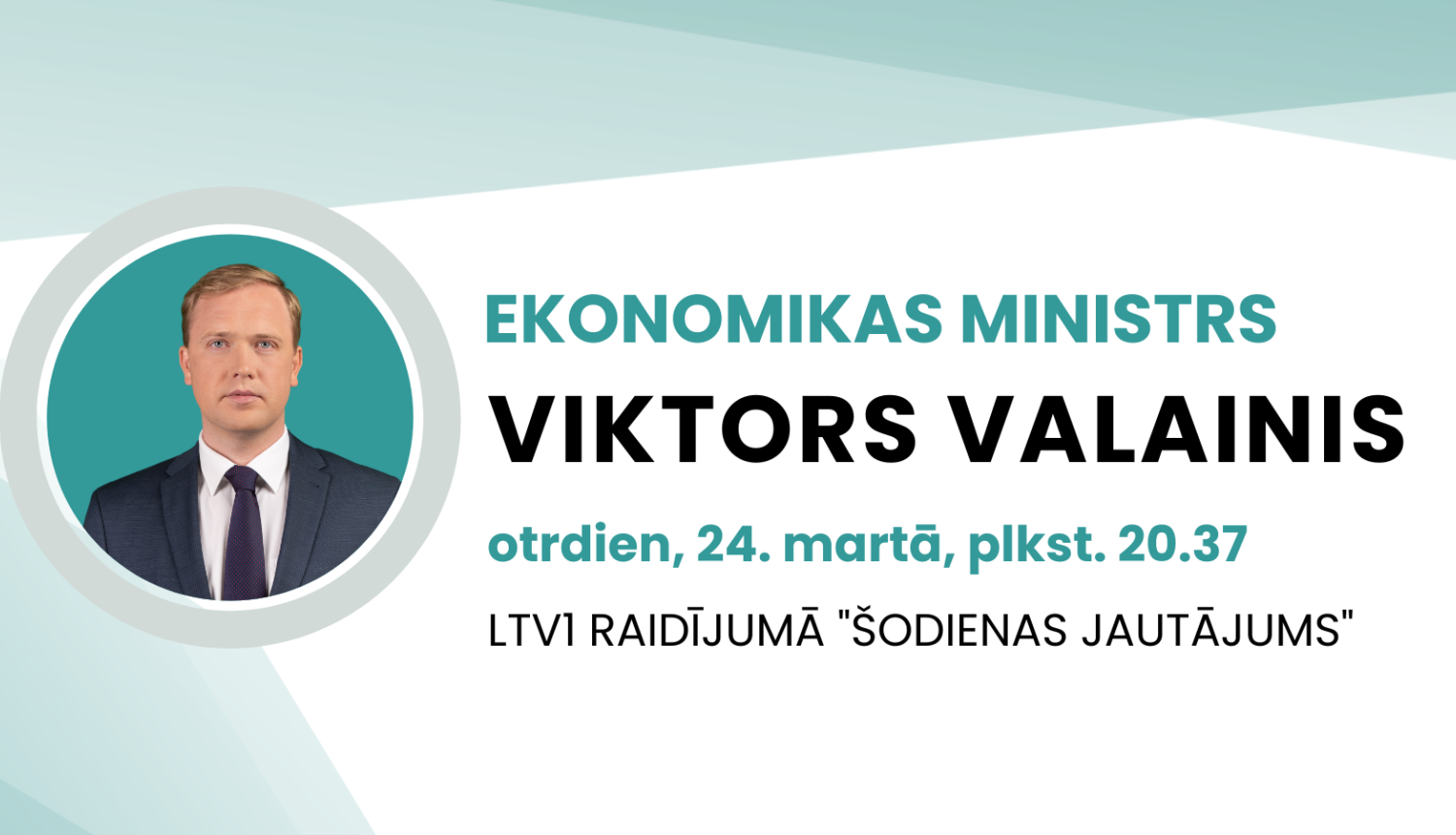 Ekonomikas ministrs piedalās raidījumā