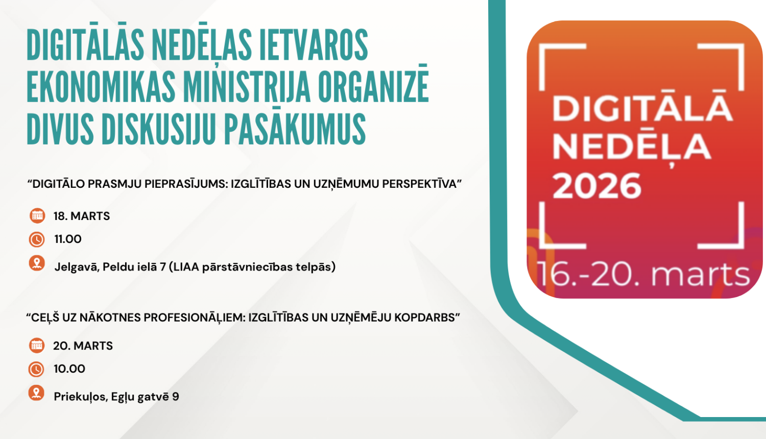 EM organizē divus diskusiju pasākums