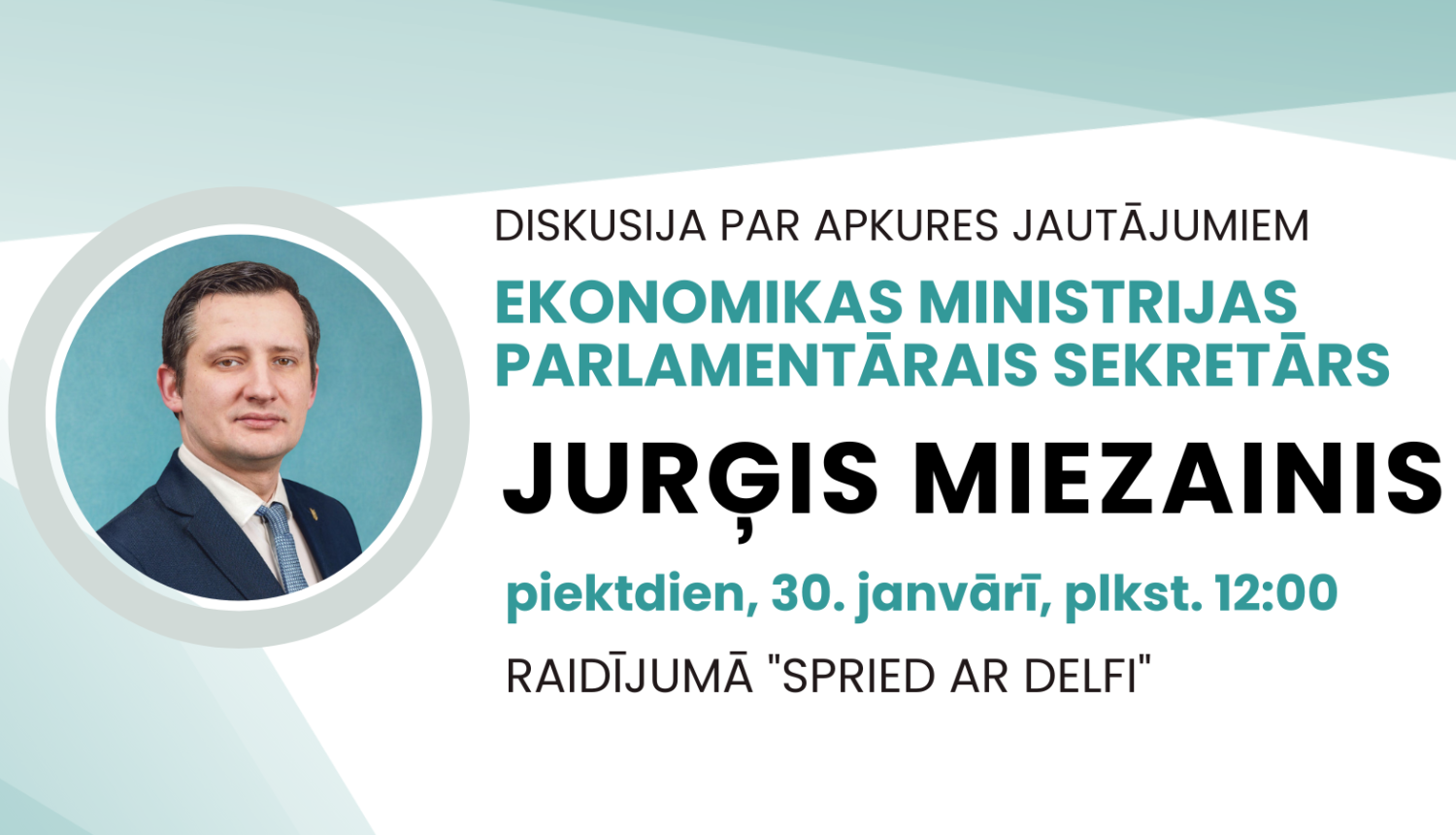 EM parlamentārais sekretārs piedalīsies raidījumā "Spried ar Delfi"