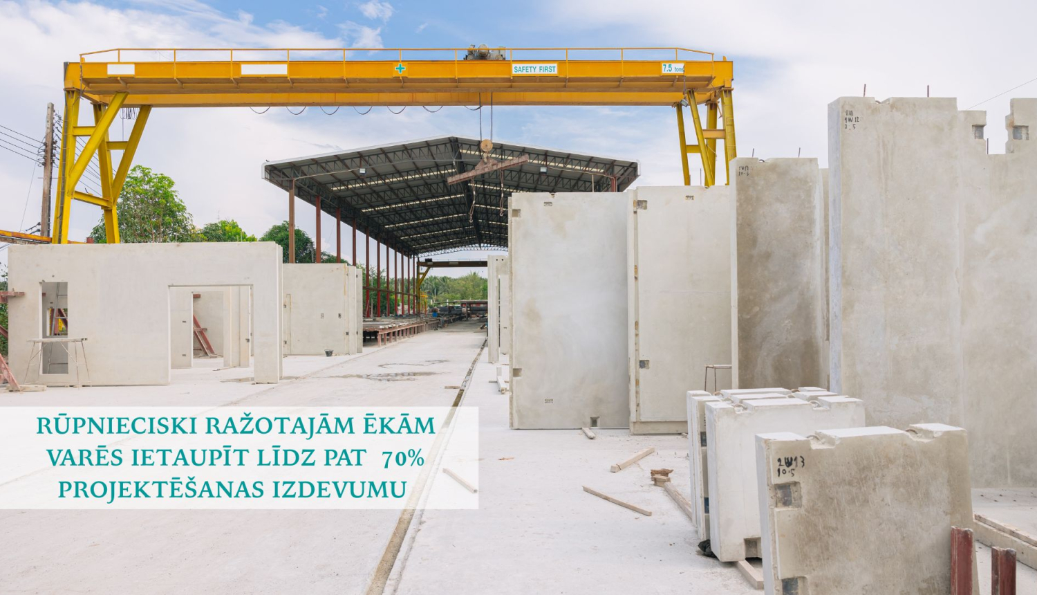 Celtniecības paneļi un paziņojums par paredzamo ietaupījumu