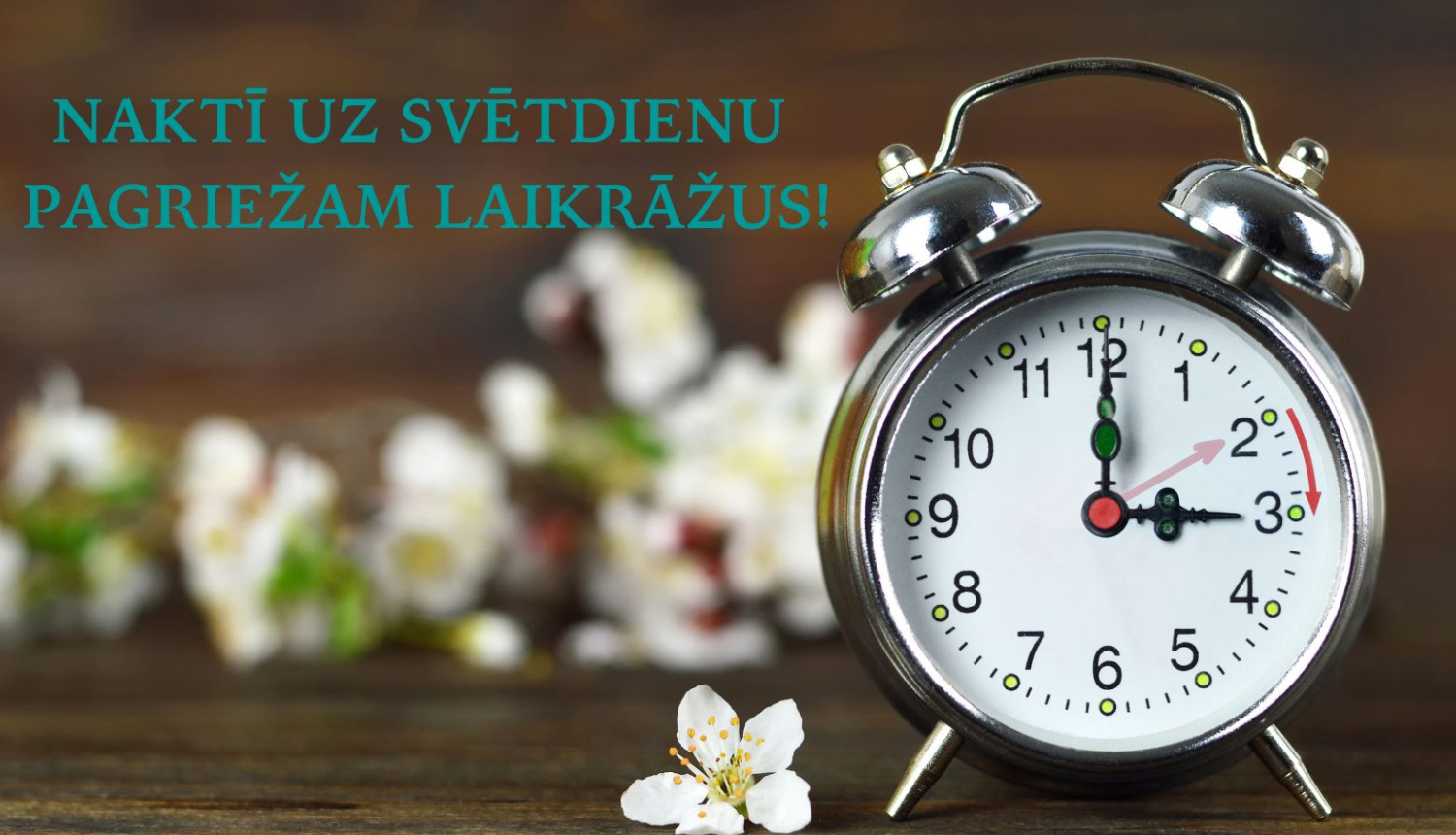Pulkstenis un aicinājums 30.martā to pārgriezt