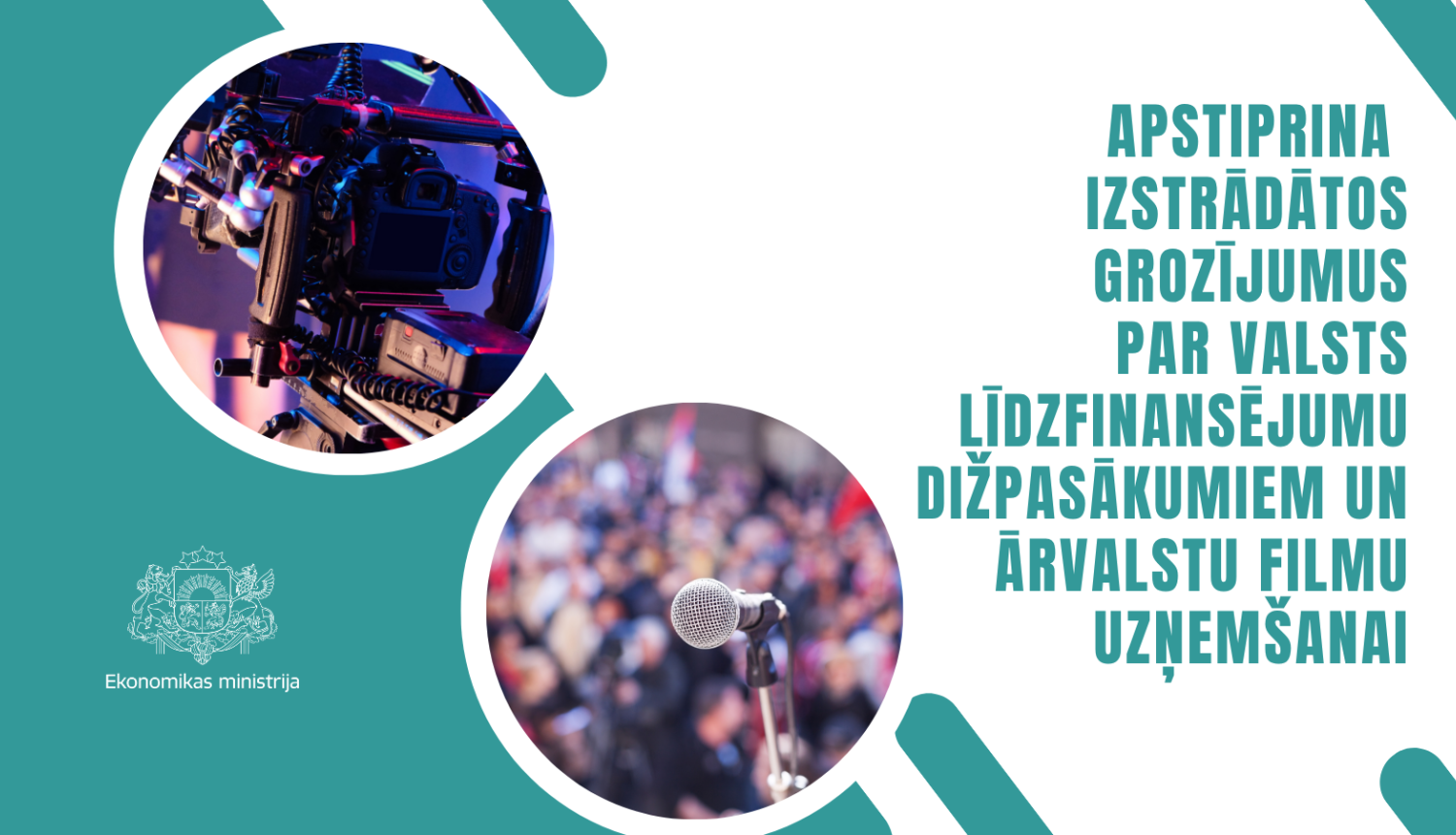 izstrādāto grozījumu vizuālis - filmu industrija un dižpasākumi