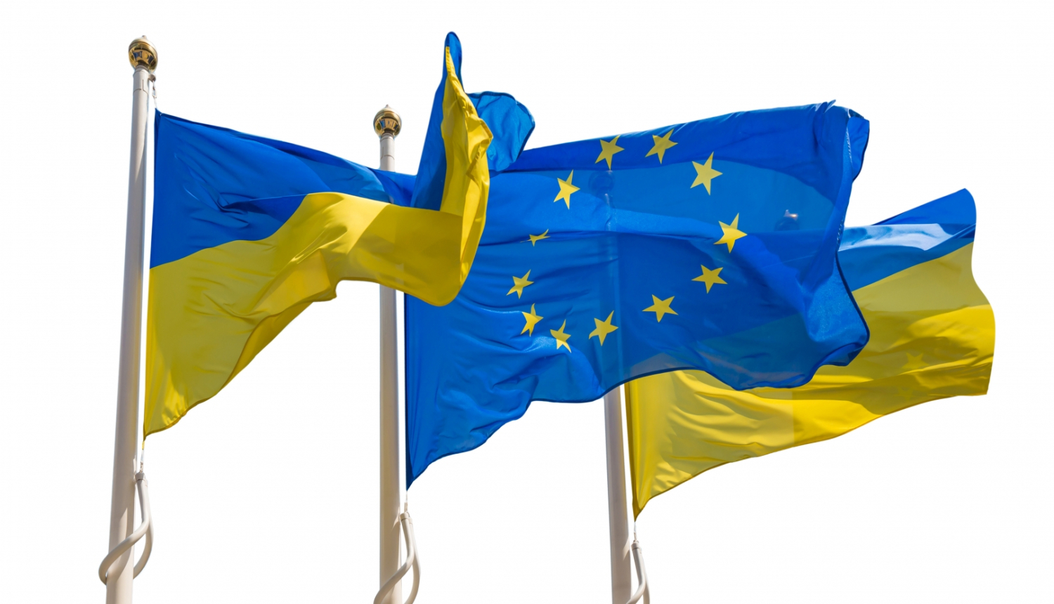 EU and Ukraine flags