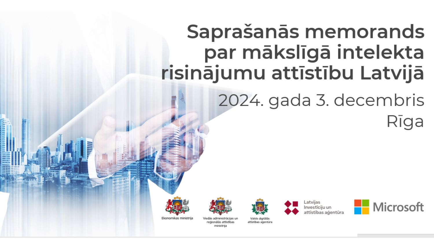 saprašanās memorands par mākslīgā intelekta risinājumu attīstību Latvijā