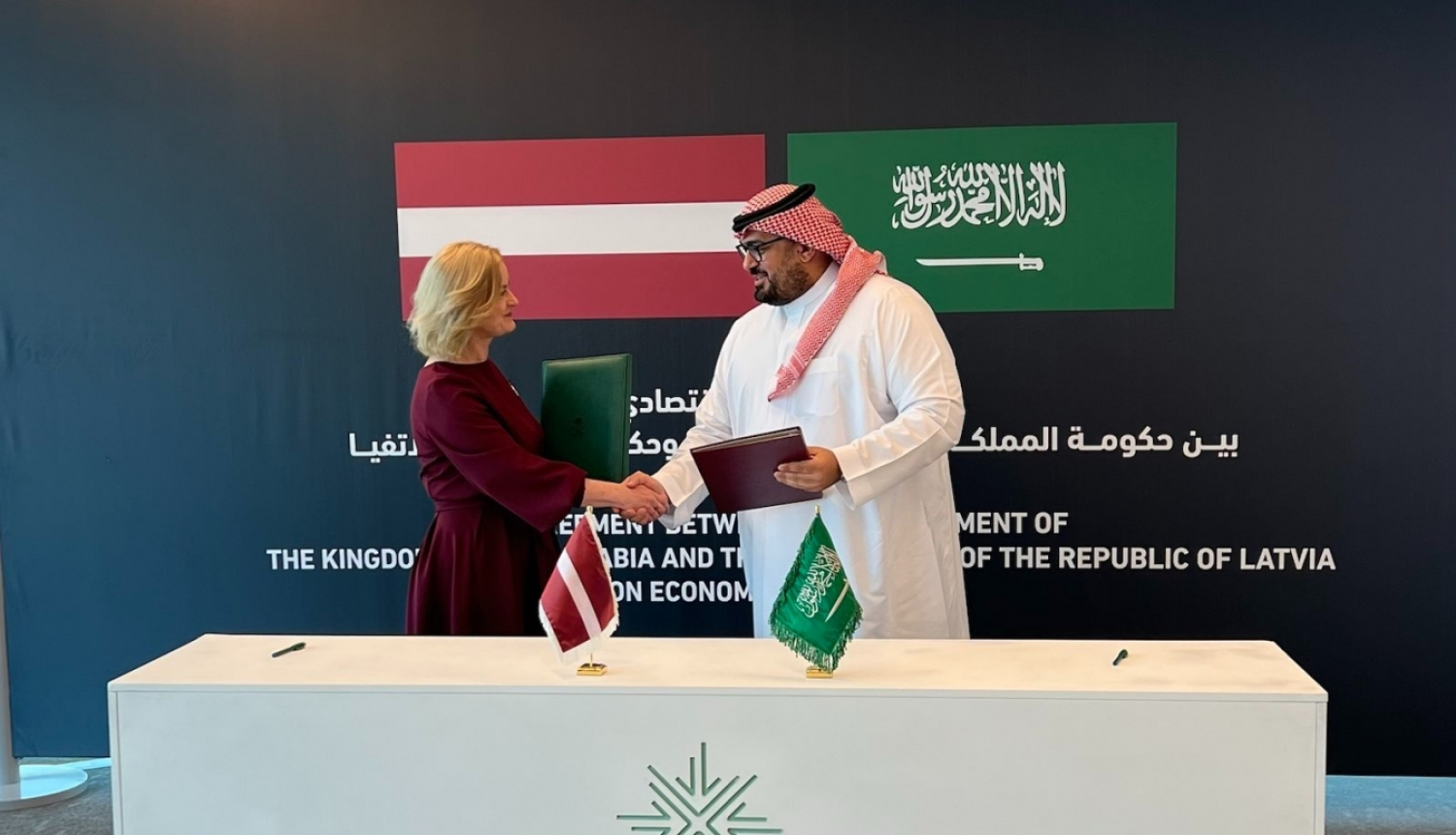 Latvijas un Saūda Arābijas sadarbības līguma parakstīšana