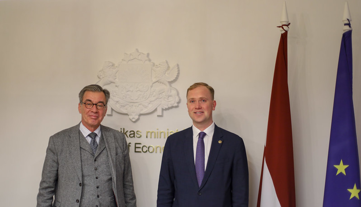 Ekonomikas ministrs un Vācijas vēstnieks Latvijā