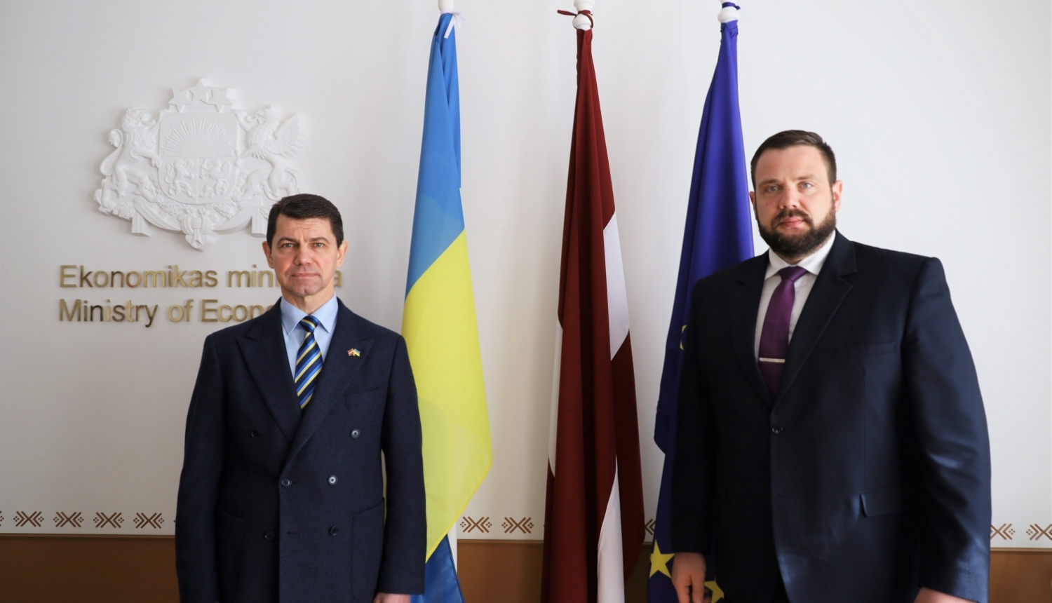 Ekonomikas ministrs tiekas ar Ukrainas vēstnieku Latvijā