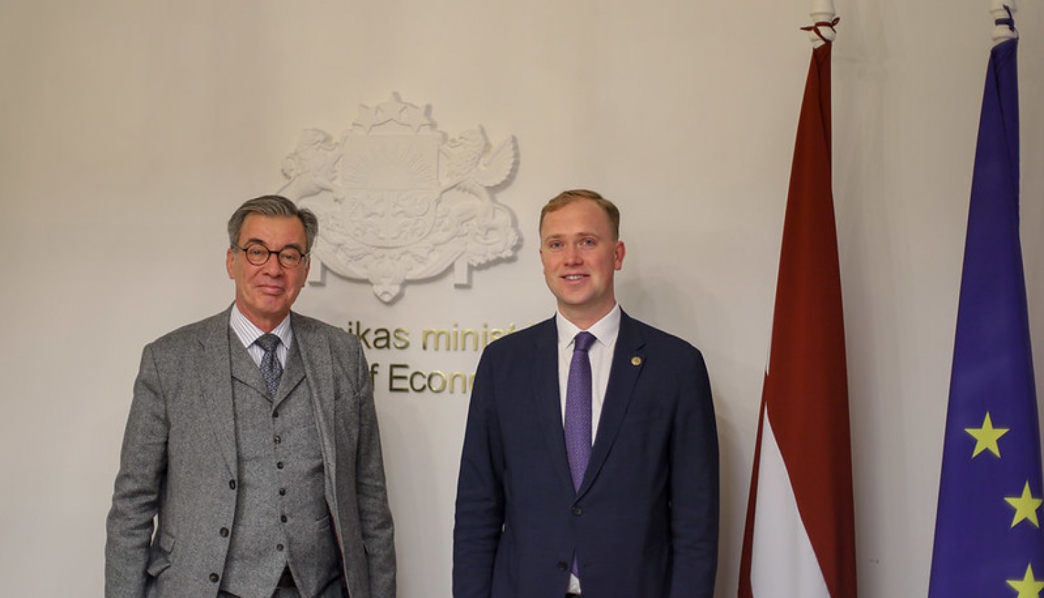 Ekonomikas ministrs un Vācijas vēstnieks Latvijā